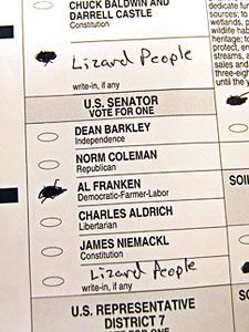Lizard People ballot