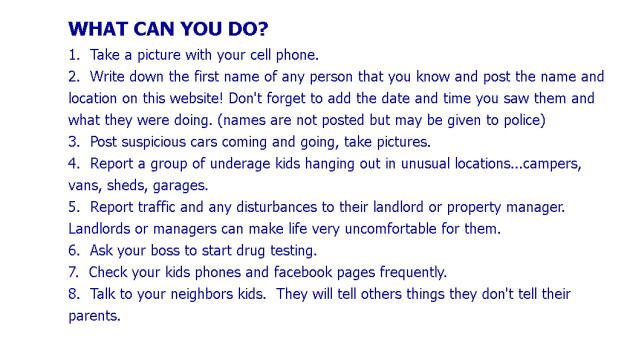 The 'It Takes A Village Perham' website is urging people to report the activities of kids in the area. 