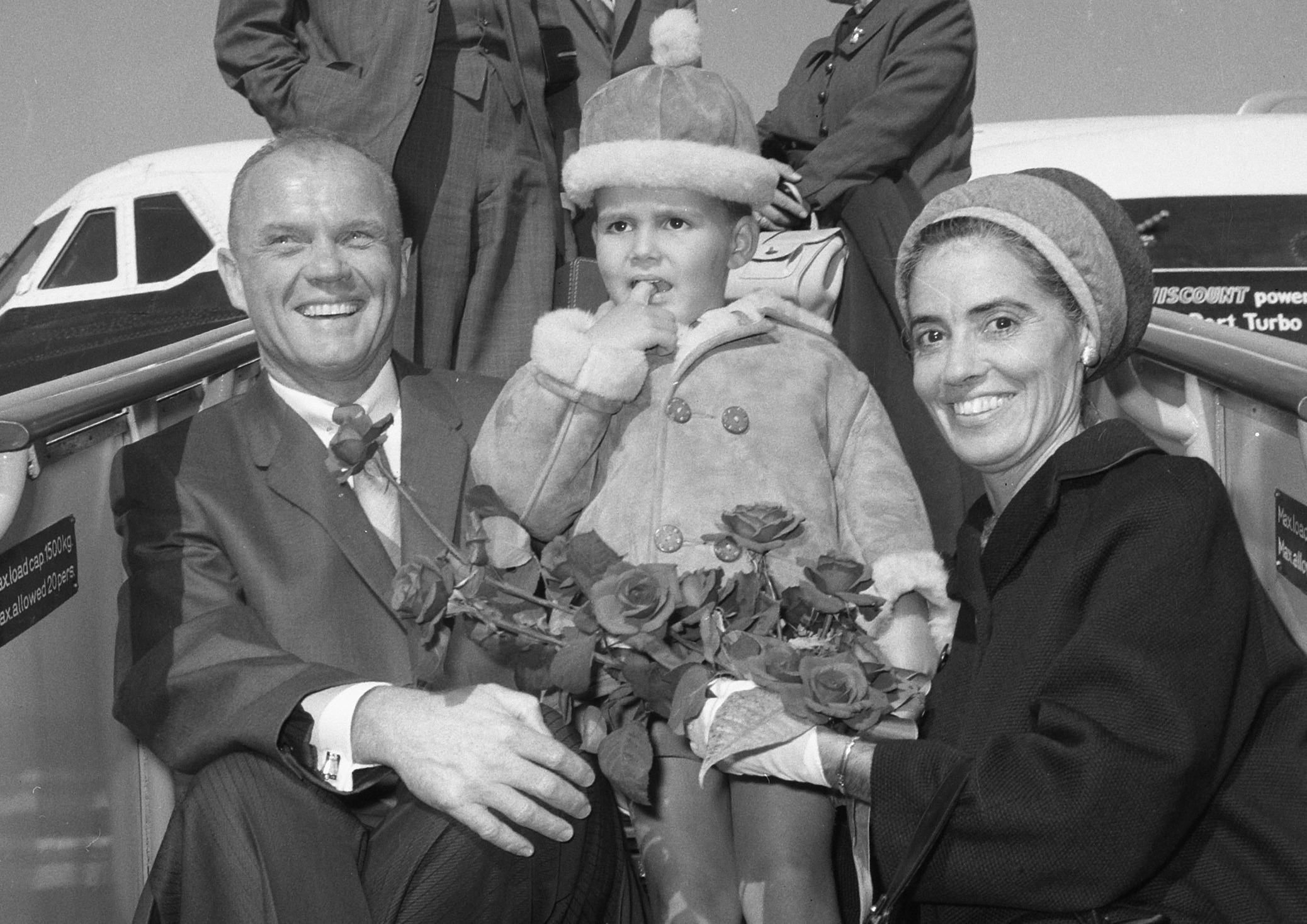 John and Annie Glenn with son, John David, in 1965. Photo: Wikipedia
