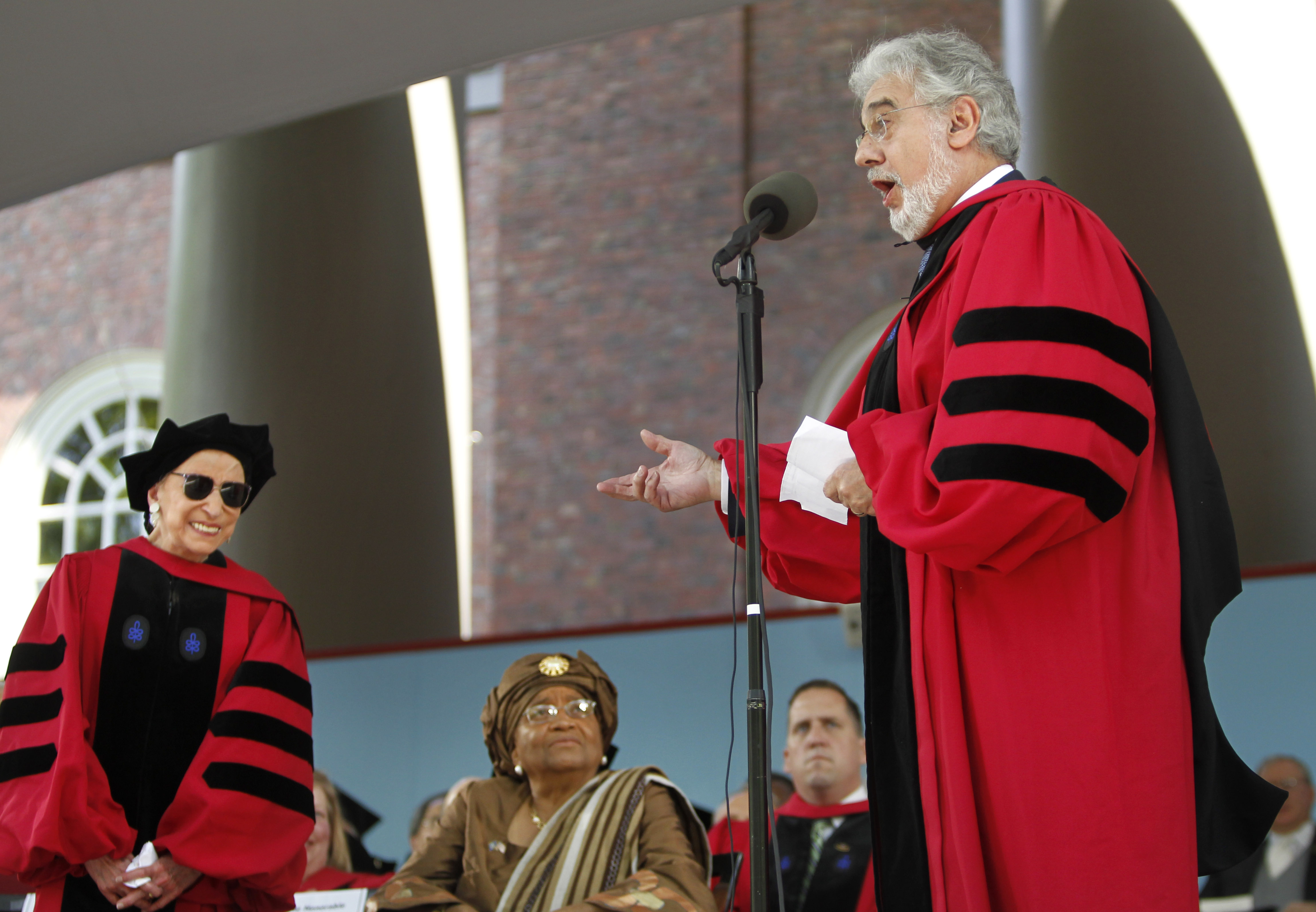 When she received an honorary degree from Harvard in 2011, Supreme Court Justice Ruth Bader Ginsburg was serenaded by opera tenor Placido Domingo. Ginsburg calls this picture 'Woman in Ecstasy.' Photo: Steven Senne | AP.