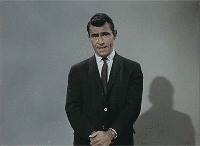 Rod Serling, of the Twilight Zone, looming
