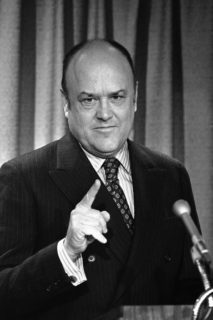 Secretary of Defense Melvin R. Laird answers a question at a Washington news conference on April 13, 1971 (AP Photo/John Duricka)